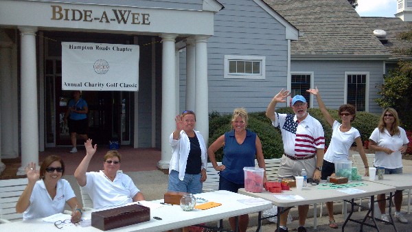 In September, volunteers gather at the chapter's Annual Charity Golf Classic held at Bide-A-Wee Gold Course in Portsmouth.